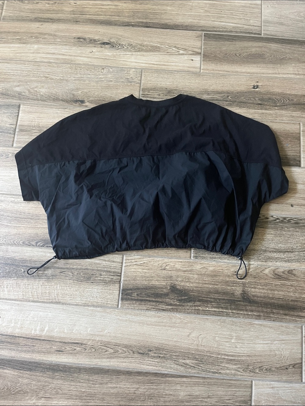 Marc New York Black Cropped Drawstring Hem Top - Picture 5 of 5